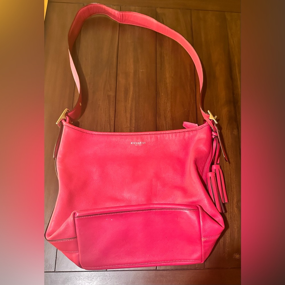 COACH leather purse in pink